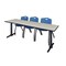 Cain Rectangle Tables > Training Tables > Cain Training Table & Chair Sets, 84 W, 24 L, 29 H, Maple MTRCT8424PL47BE - alternate 1